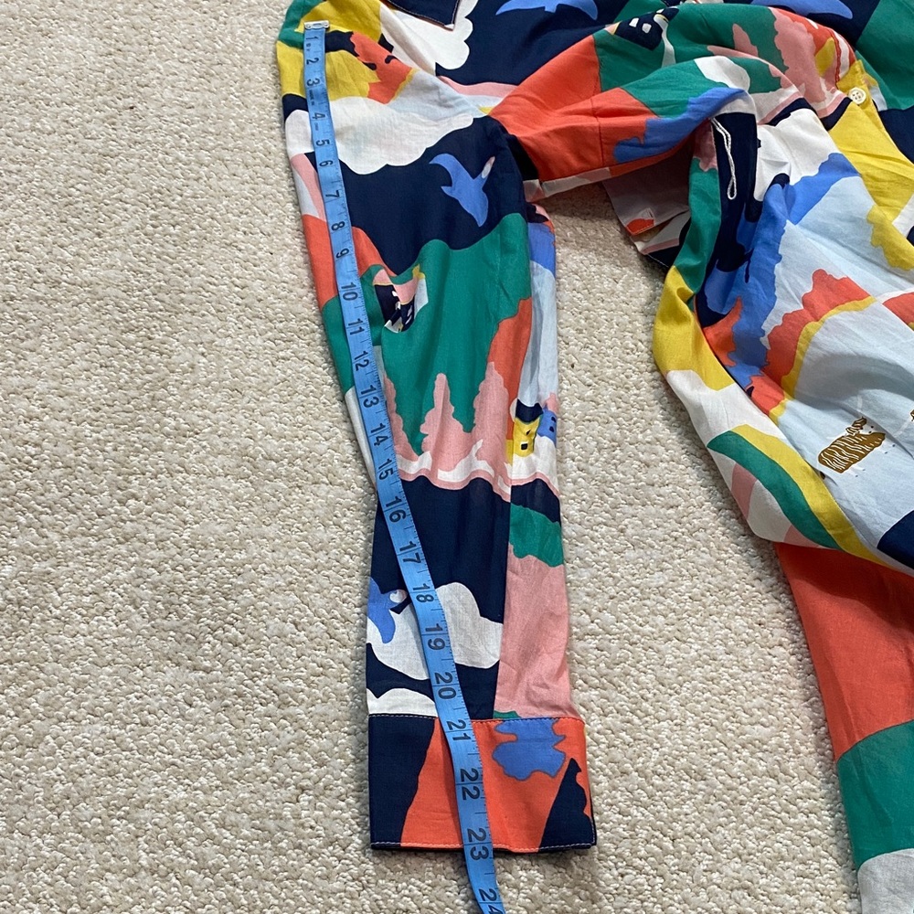Boden Multicolor Abstract Long Sleeve Dress Size 8P 100% Cotton - Picture 14 of 16